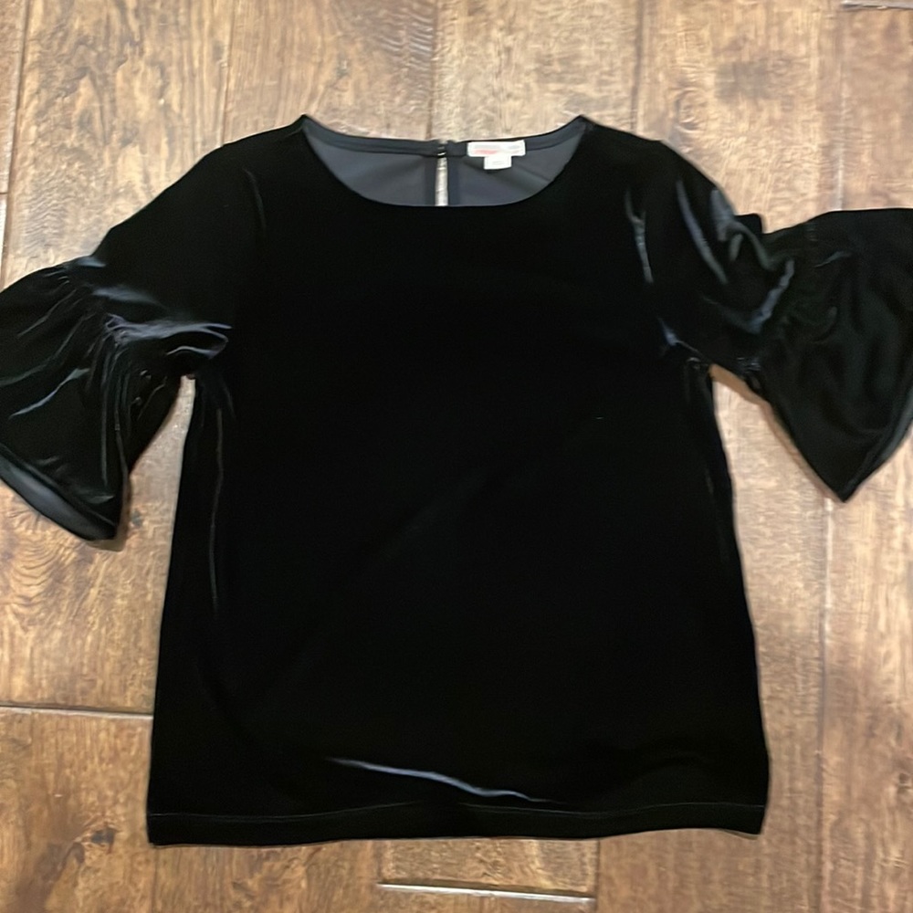 Crewcuts Girls 12 black velvet holiday top!